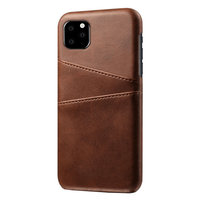 Leder Geldbörse Geldbörse iPhone 11 Pro Max Hülle - Brauner Schutz