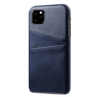 Leder Brieftasche Brieftasche iPhone 11 Hülle - Dunkelblauer Schutz