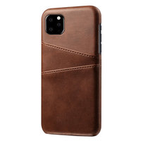 Leder Brieftasche Brieftasche iPhone 11 Hülle - Brauner Schutz