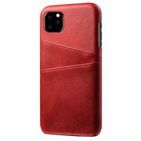 Leder Brieftasche Brieftasche iPhone 11 Pro Hülle - Roter Schutz
