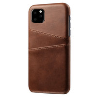 Leder Brieftasche Brieftasche iPhone 11 Pro Hülle - Brauner Schutz