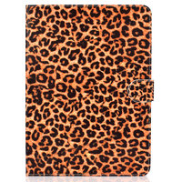 Case Wallet Leopardenmuster für iPad 10,2, iPad Pro 10.5 und iPad Air 3 10,5 Zoll - Orange Schwarz
