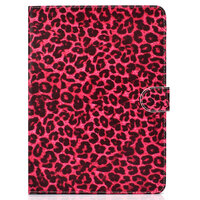 Case Brieftasche Red Leopard Print für iPad 10,2, iPad Pro 10.5 und iPad Air 3 10,5 Zoll - Rot Pink