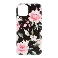 Fall Fall Blumen Blätter Blumen Natur TPU Flexible Stossdämpfung für iPhone 11 - Schwarz