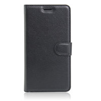 Cover Case Wallet Wallet mit Standard Kunstleder Lychee Textur für iPhone 7 Plus 8 Plus - Schwarz