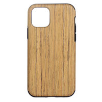Holz Textur Plastikhülle für iPhone 12 und iPhone 12 Pro - braun