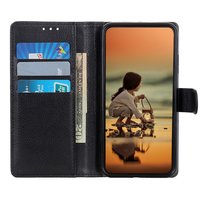 Brieftasche Kunstledertasche für iPhone 12 und iPhone 12 Pro - schwarz
