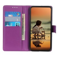 Brieftasche Kunstledertasche für iPhone 12 und iPhone 12 Pro - lila