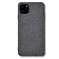Stoff Textur und Kunststoffhülle für iPhone 12 und iPhone 12 Pro - grau