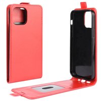 Flip Case Kunstlederbezug für iPhone 12 mini - rot