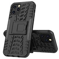 Stossfeste Kunststoff- und stossdämpfende TPU-Hülle für iPhone 12 und iPhone 12 Pro - schwarz