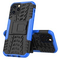 Stossfeste stossdämpfende TPU-Hülle für iPhone 12 und iPhone 12 Pro - schwarz mit blau