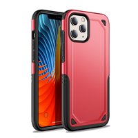 Pro Armor Kunststoff und stossdämpfende TPU-Hülle für iPhone 12 und iPhone 12 Pro - rot