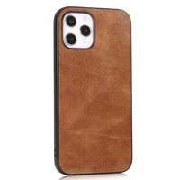 Kunstledertasche in Lederoptik für iPhone 12 und iPhone 12 Pro - braun