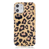 TPU Leopardenmusterhülle für iPhone 12 mini - beige