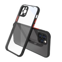 Klare Plastikhülle für iPhone 12 und iPhone 12 Pro - transparent mit schwarz