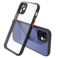 Klare Plastikhülle für iPhone 12 mini - transparent mit schwarz