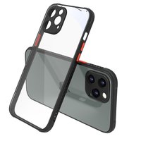 Klare Plastikhülle für iPhone 12 Pro Max - transparent mit schwarz