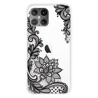 TPU Henna Blumen Fall für iPhone 12 und iPhone 12 Pro - transparent