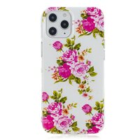 TPU Rose Hülle für iPhone 12 Pro Max - weiss