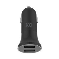 XQISIT Zigarettenstecker Autoladegerät 4.8A 2 USB-Anschlüsse - Schwarz