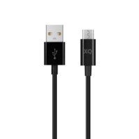 XQISIT Micro-USB-zu-USB-A-Ladekabel - 150 cm schwarz