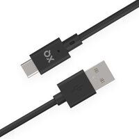 XQISIT USB-C 2.0 zu USB-A Ladekabel - Schwarz 150cm