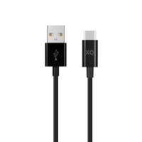 XQISIT USB-C 3.0 zu USB A Ladekabel - Schwarz 150cm Synchronisieren