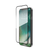 XQISIT Robustes Glas E2E Glasschutz iPhone 12 iPhone 12 Pro Black Edge - Schutz 9H Härte