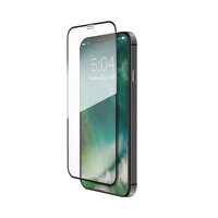XQISIT Robustes Glas E2E Glasschutz iPhone 12 Pro Max Black Edge - Schutz 9H Härte