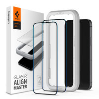 Spigen Glassprotector iPhone 12 Mini 2 Stück - Black Edge Protection