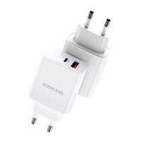 Dux Ducis Ladegerät USB-A und USB-C Adapter 20W PD 20W Netzteil QC 18W - Weiss