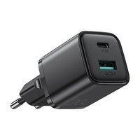 Joyroom Adapter USB-A auf USB-C Ladegerät QC 3.0 AC Adapter PD 3.0 Dual Charger AFC SCP - Schwarz
