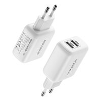 Dux Ducis Ladegerät 2 USB-A Adapter PowerIQ Netzteil - Weiss