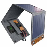 Choetech faltbares Solarmodul-Ladegerät USB-A wasserdichtes 14W Solar-Reiseladegerät - Grau