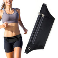 Sportband Smartphone Bauchtasche Running Fannypack Sport Wandern Kopfhörer - Schwarz