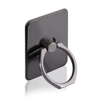 Metallring Universal-Handyhalter Fingergriff Smartphone Tablet Ständer - Schwarz