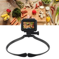 Universeller Nacken-Telefonhalter Nacken-hängender Smartphone-Outdoor-Sport-Kameraständer - Schwarz