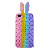 Bunny Pop Fidget Bubble Silikonhülle für iPhone 7 Plus und iPhone 8 Plus - Bunt