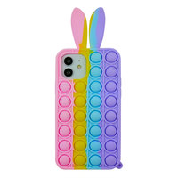 Bunny Pop Fidget Bubble Silikonhülle für iPhone 11 - Pink, Gelb, Blau und Lila