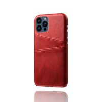 Cardslot Wallet Kunstlederhülle für iPhone 13 Pro Max - Rot