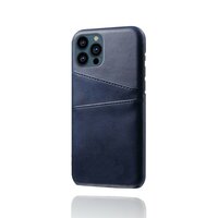 Cardslot Wallet Kunstlederhülle für iPhone 13 Pro Max - Blau