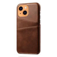 Cardslot Wallet Kunstlederhülle für iPhone 13 - braun