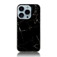 Marble TPU Marble Stone Hülle für iPhone 13 Pro Max - Schwarz