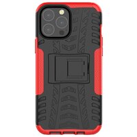 Stossfestes TPU mit robuster Hülle für iPhone 13 Pro Max - rot und schwarz
