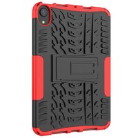 Peachy Shockproof TPU mit stabiler Hülle für iPad mini 6 - rot und schwarz
