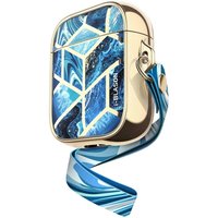 Supcase Cosmo Natursteinkoffer für AirPods 1 und 2 - blau