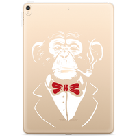 Just in Case Slim TPU ein Affe mit Schleife Cover für iPad 10.2 (2019 2020 2021) - transparent