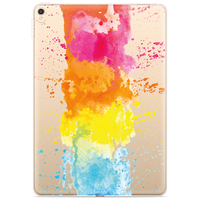Just in Case Slim TPU Colorful Splash Cover für iPad 10.2 (2019 2020 2021) - Transparent
