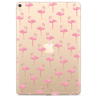 Just in Case Slim TPU Flamingos Hülle für iPad 10.2 (2019 2020 2021) - transparent